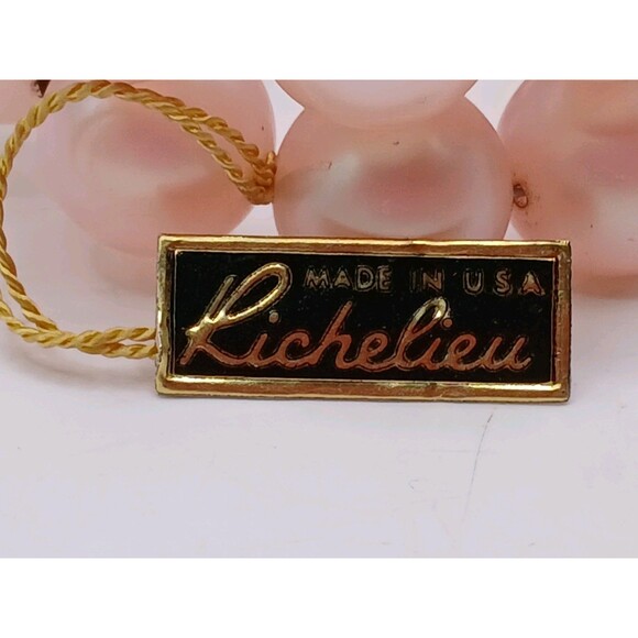 Vintage Richelieu Double Strand Pink, Metallic, Thick Beaded Bracelet with Tags! - Picture 2 of 9